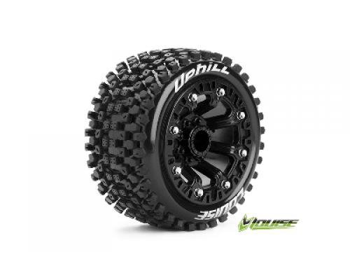 ST-UPHILL - 1-16 Truck Banden Set - Verlijmd op velg - Soft - 2.2\" Velgen Zwart - REVO -