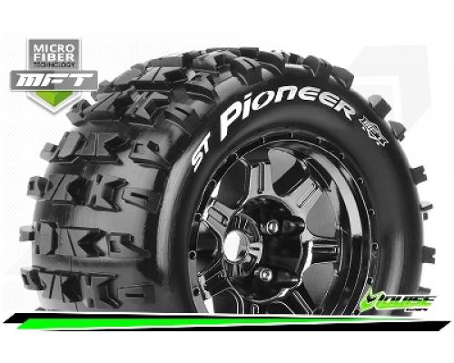 ST-PIONEER - 1-8 Stadium Truck Bandenset - Gemonteerd - Sport - 3.8 Bead Style Velgen Zwart-Chrome -