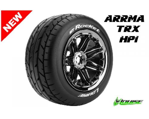 ST-ROCKET - 1-8 Stadium Truck Banden Set - Verlijmd op velg - Sport - 3.8\" Beadlock velg