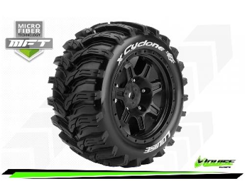 X-CYCLONE - KRATON 8S Serie Tire Set - Mounted - Sport - Black Wheels - Hex 24mm - L-T3298BM
