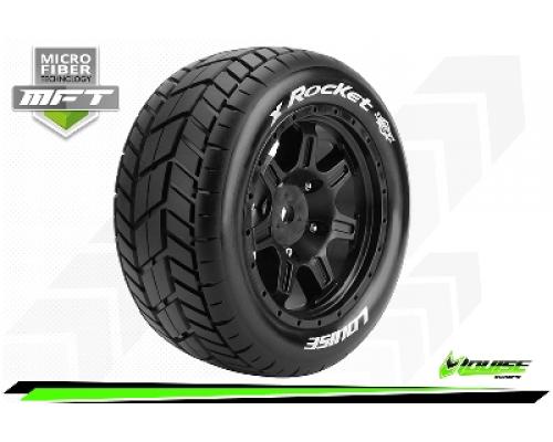 X-ROCKET - KRATON 8S Serie Tire Set - Mounted - Sport - Black Wheels - Hex 24mm - L-T3295BM