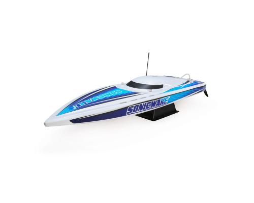 ProBoat 36\" Sonicwake, Blauw/Wit, Self-Right Deep-V Brushless RTR (PRB08032T1)