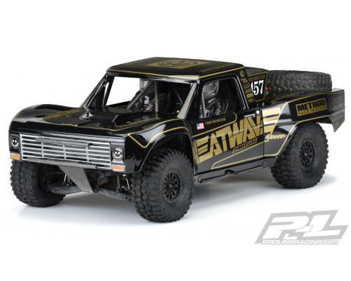 PR3547-18 Pre-Painted / Pre-Cut 1967 Ford F-100 Race Truck Heatwave Edition (Black) Body for Unlimit