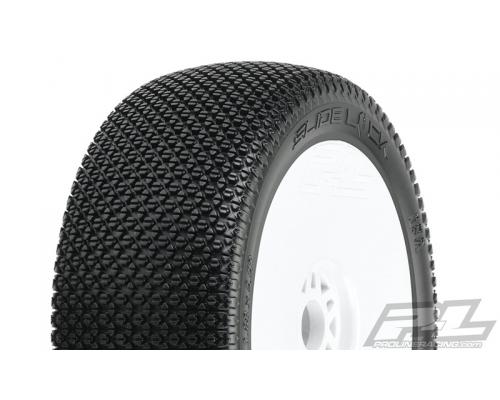 PR9064-033 Slide Lock Off-Road 1:8 Buggy Tires Mounted for Front or Rear, Mounted on Velocity V2 Whi