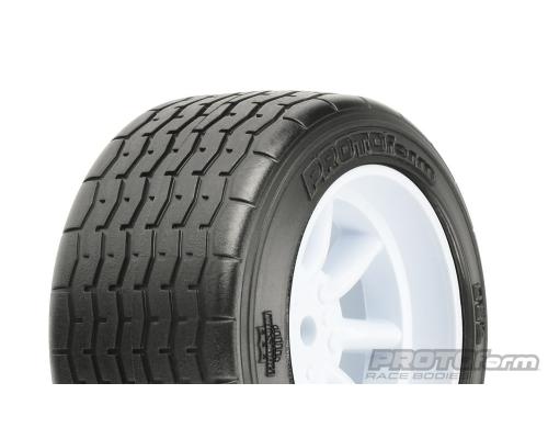 PRO10139-17 VTA Rear Tires (31mm) Mounted on White Wheels for VTA Class