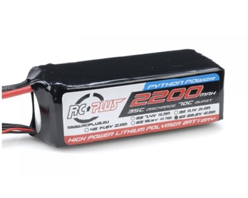 2200Mah 35C 6S1P 22,2V LiPo Batterypack, Deans Conn.