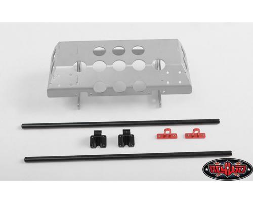 RC4WD Tarka stalen buisbumper met skidplate en D-ringsteunen voor Traxxas Mercedes-Benz G 63 AMG 6x6