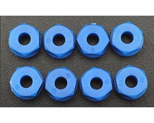 RPM70845 8-32 (4mm) Nylon Nuts Blue