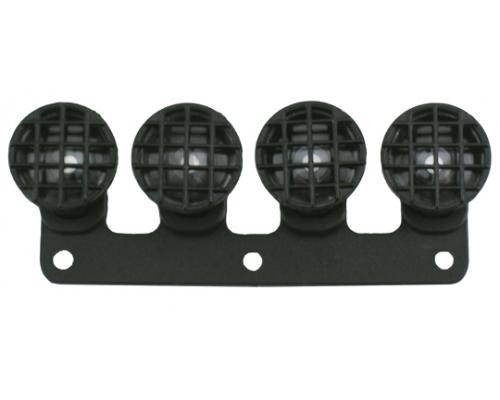 RPM80982 Front Bumper Light Canister Set Black