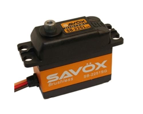 Savox SB-2251SG Snelheid &#8203;&#8203;& Koppel 6.0V borstelloze motor servo