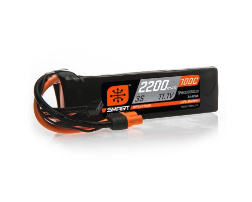 Spektrum 2200mAh 3S 11.1V 100C Smart LiPo Battery, IC3 (SPMX22003S100)