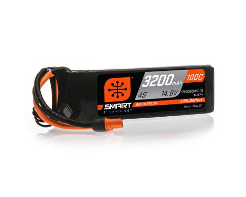 Spektrum 3200mAh 4S 14.8V 100C Smart LiPo Battery, IC3 (SPMX32004S100)