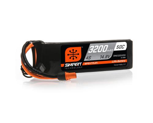 Spektrum 3200mAh 4S 14.8V 50C Smart LiPo Battery, IC3 (SPMX32004S50)