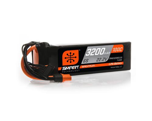 Spektrum 3200mAh 6S 22.2V 100C Smart LiPo Battery, IC3 (SPMX32006S100)