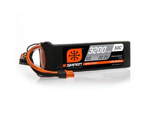 Spektrum 3200mAh 6S 22.2V 50C Smart LiPo Battery, IC3 (SPMX32006S50)