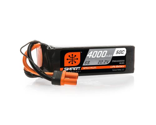 Spektrum 4000mAh 6S 50C 22.2V Smart LiPo Battery, IC5 (SPMX40006S50)