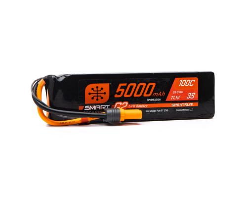 Spektrum 5000mAh 11.1V 3S 100C Smart G2 LiPo Battery: IC5