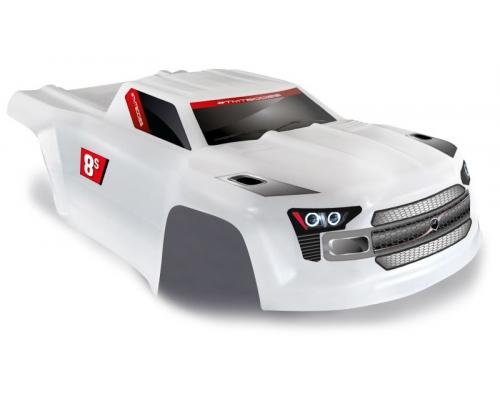 TMT Body onbreekbaar wit incl. Sticker voor ARRMA Kraton 8S