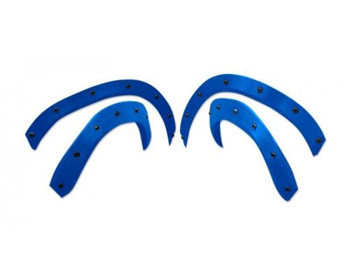 TMT Spatbordverbreders blauw (incl. schroeven) voor TRX X-MAXX V2 Raptor