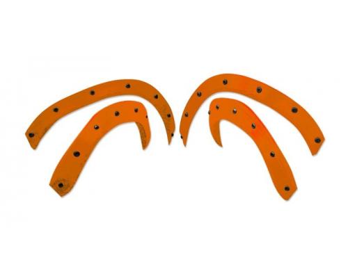 TMT Spatbordverbreders oranje (incl. schroeven) voor TRX X-MAXX V2 Raptor