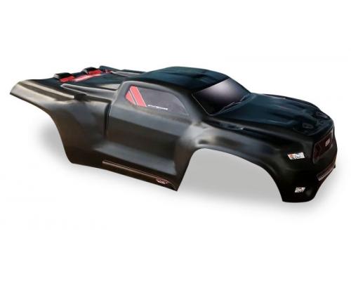 TMTSLEDG-S Body onbreekbaar zwart incl. Sticker voor Traxxas Sledge