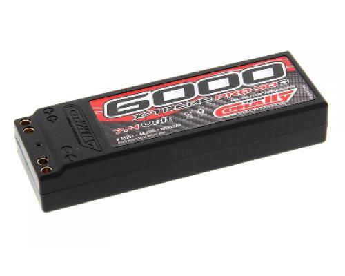 6000mAh 90C 7.4V Competition LiPo, Hardcase Dual Gold Conn.