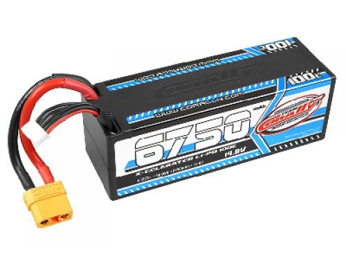 6750 mAh - 14.8V - Stick 4S - Voltax 100C LiPo HV Battery - Hard Wire - XT90