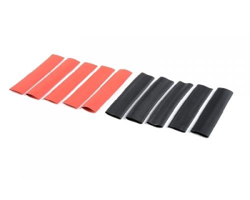 Krimpkous - 9.5mm - Rood + Zwart - 10 pcs