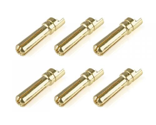 Team Corally - Bullit stekker 4.0mm - Mannelijk - met slit - Goud contacten - Ultra lage interne wee