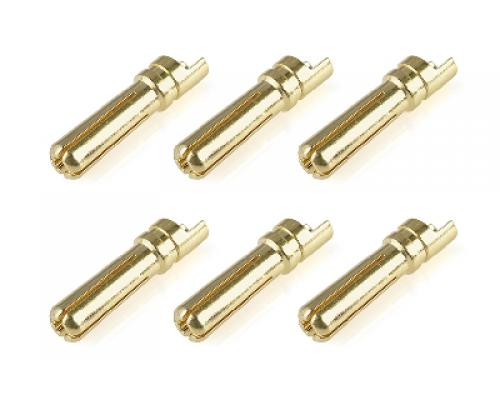 Team Corally - Bullit stekker 4.0mm - Mannelijk - met slit - Goud contacten - Ultra lage interne wee