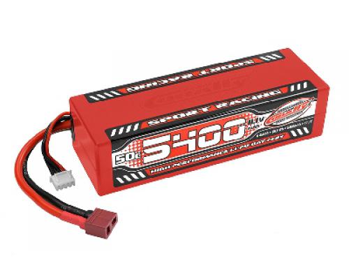 5400mAh - 11.1V - Stick 3S - Sport Racing 50C LiPo Battery - Hard Wire - T-Plug