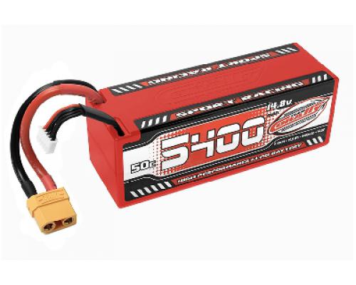 5400mAh - 14.8V - Stick 4S - Sport Racing 50C LiPo Battery - Hard Wire - XT90