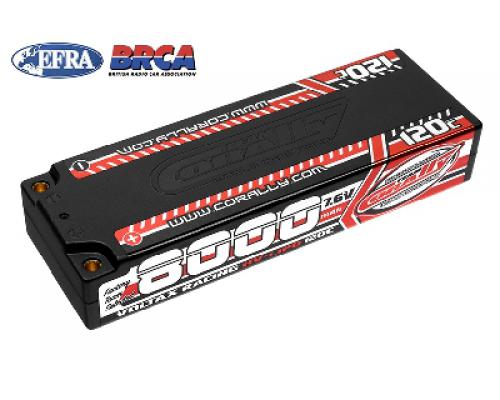 8000 mAh - 7.6V - Voltax 120C LiPo HV Battery - Stick 2S - 4mm Bullit met Deans Adapt