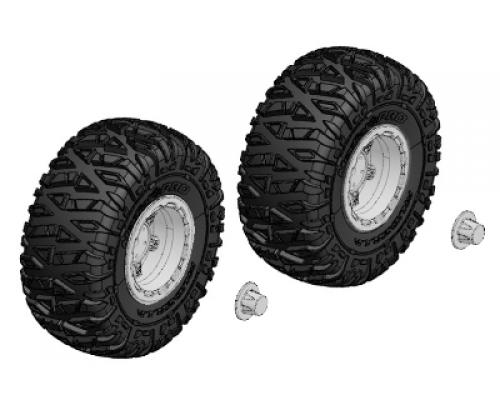 Tire and Rim Set - Truck - Chrome Rims - 1 Pair C-00250-092C