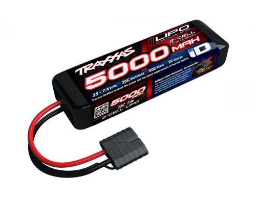 5000mAh 7.4v 2-cell 25C LiPo-batterij met ID herkenning TRX2842X