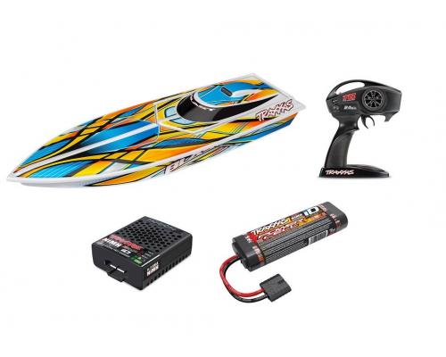 TRAXXAS BLAST RACE BOAT, TQ2.4GHZ, USB - ORANGE TRX38104-8ORNG