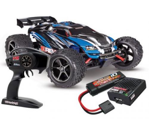 TRAXXAS E-REVO 1/16 4X4 USB, BLUE TRX71054-8BLUE