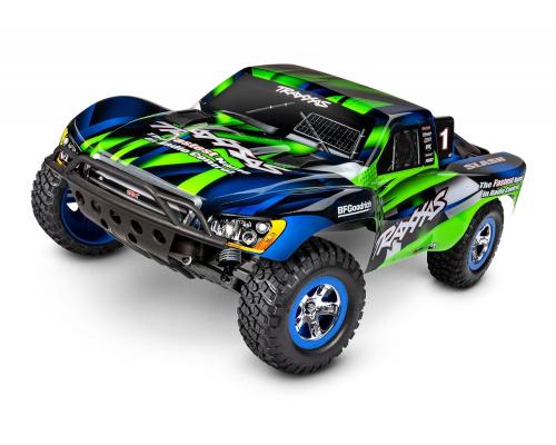 TRAXXAS SLASH: 1/10-SCALE 2WD SHORT COURSE RACING TRUCK TQ 2.4GHZ W/USB-C - GREEN TRX58034-8GRN