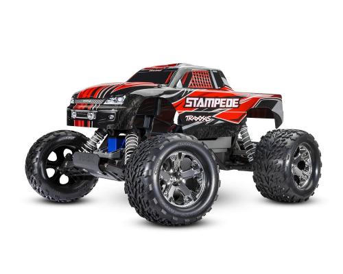 TRAXXAS STAMPEDE 1/10 SCALE MONSTER TRUCK TQ 2.4GHZ INCL. ACCU EN USB-C LADER  RED TRX36054-8RED