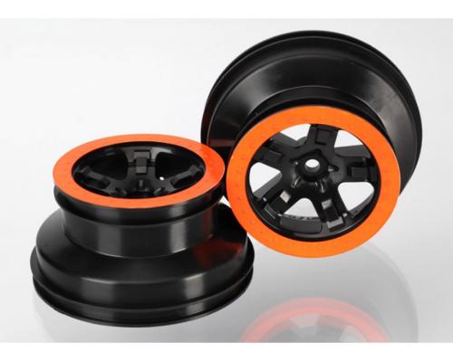 Traxxas TRX5870X Wielen, SCT zwart, oranje beadlock stijl