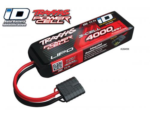 4000mah 11.1v 3-Cell 25C LiPO Accu met ID Herkenning TRX2849X