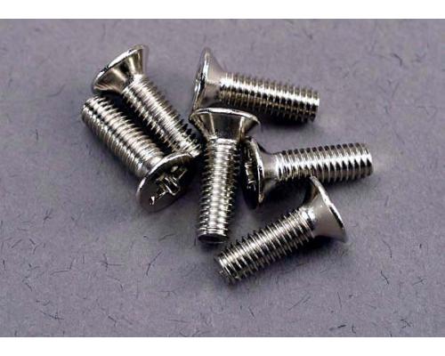 Traxxas TRX3177 Schroeven, 3x10mm verzonken (6)