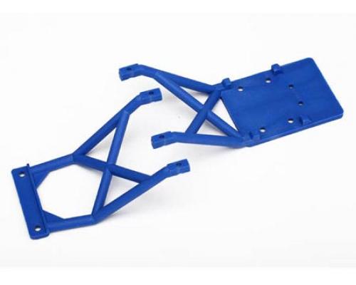 Traxxas TRX3623X Skid plates, front & rear (blue)