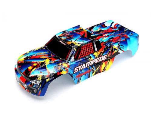 Traxxas TRX3648 Body, Stampede, Rock n Roll (geverfd, overdrukplaatjes aangebracht)