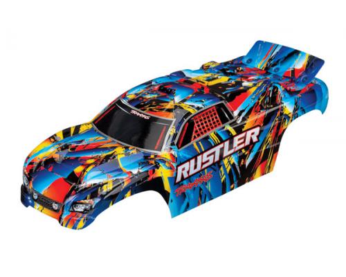 Traxxas TRX3748 Body, Rustler, Rock n Roll (geverfd, emblemen aangebracht)