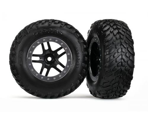Traxxas TRX5889R Banden & wielen gemonteerd, gelijmd