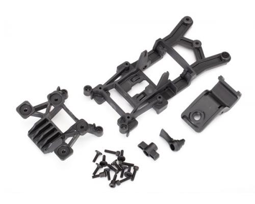 Traxxas TRX6720 Body mounts, voor & achter / 3x12mm CS (4) / 3x12mm schouderschroef (2) / 3x10mm pla