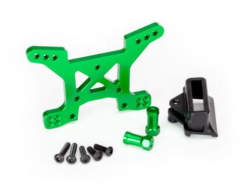 Traxxas TRX6739G Schokbreker toren, front, 7075-T6 aluminium (groen-geanodiseerd) (1) / body-mount b