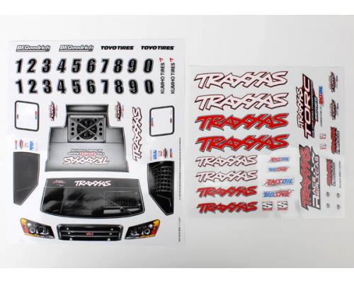 Traxxas TRX7013X Sticker vellen, 1/16 Slash 4WD team truck