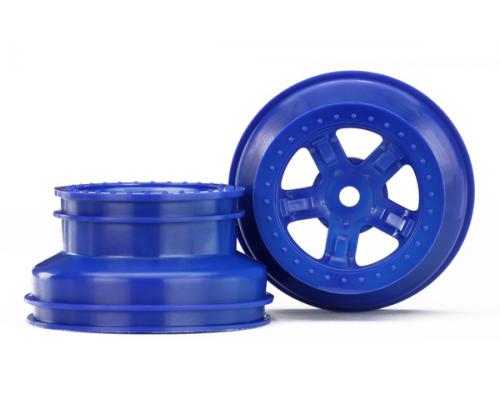 Traxxas TRX7673 Wielen, SCT blauw, beadlock stijl, dual-profiel